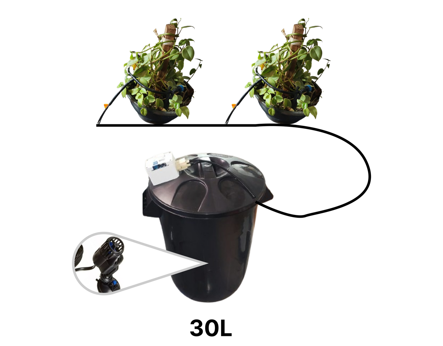 Kit (2 pots) Automatic Drip Irrigation